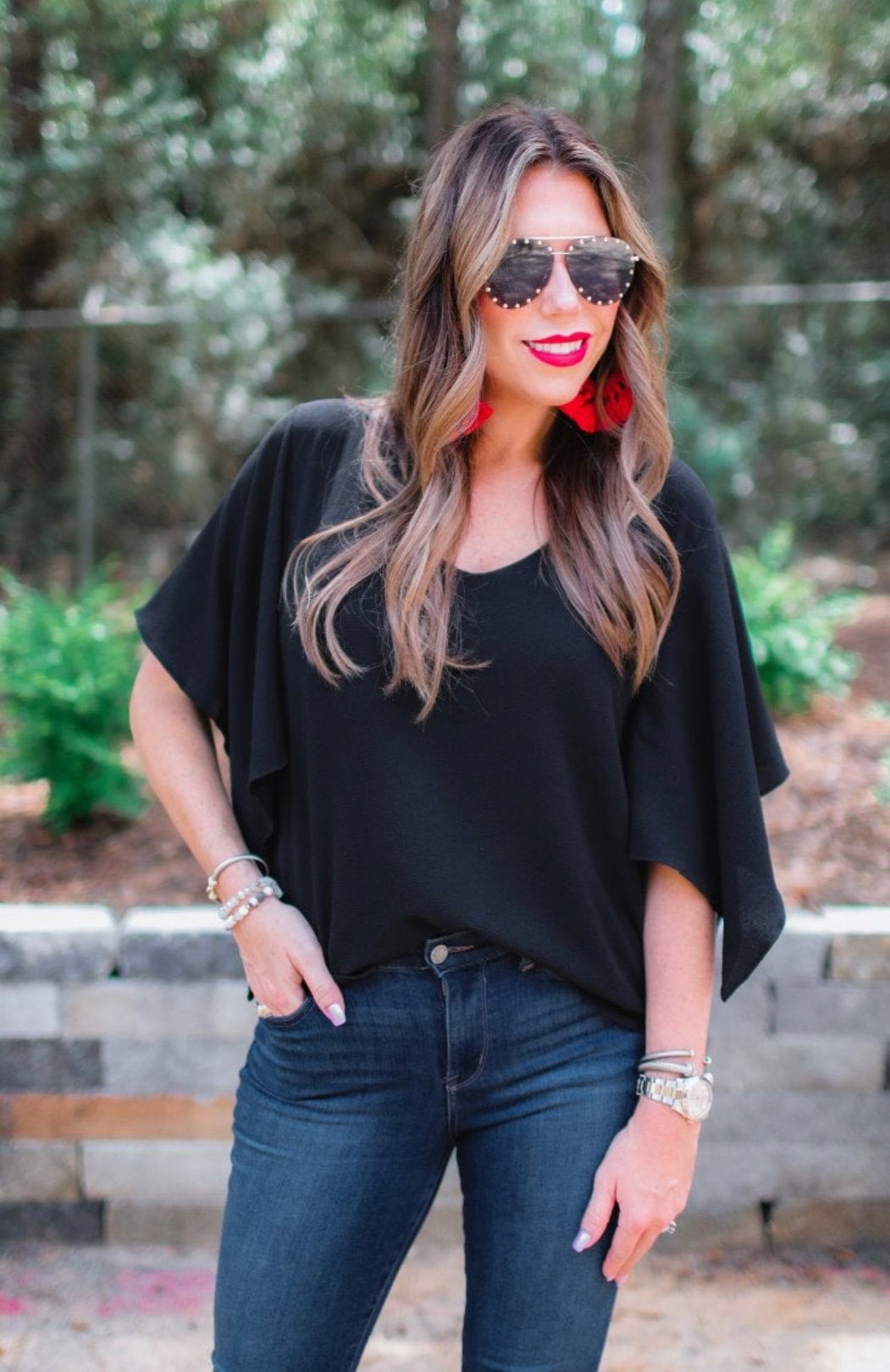 Flutter Sleeve Blouse Rustic Klass Boutique