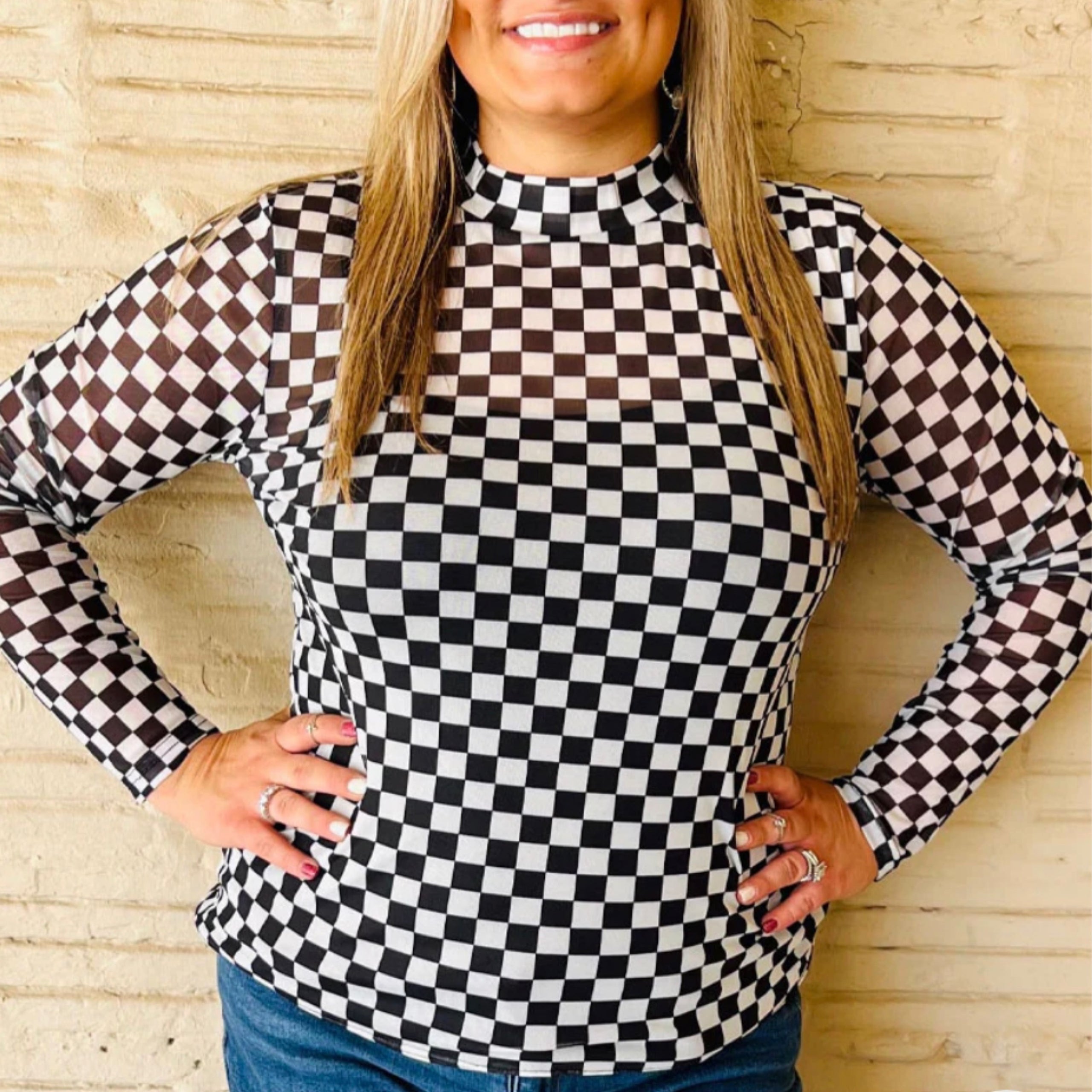 Checkered mesh top clearance